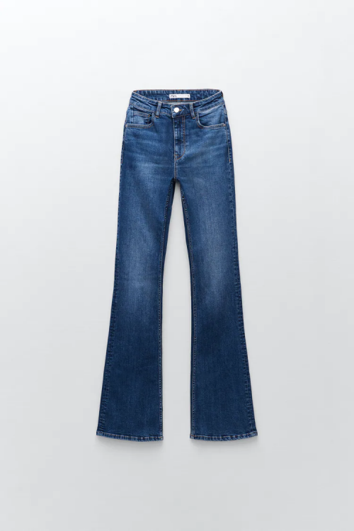 Jean taille haute coupe flare