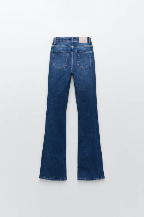 Jean taille haute coupe flare
