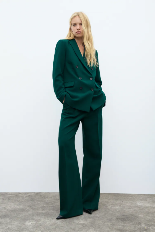 Veste croisée en laine vierge