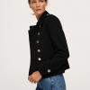 Veste courte  marine en laine mélangée