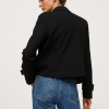 Veste courte  marine en laine mélangée