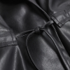 Veste longue ceinturé en cuir