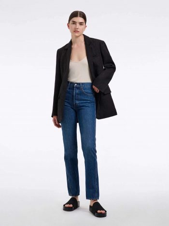 Jean droit taille haute