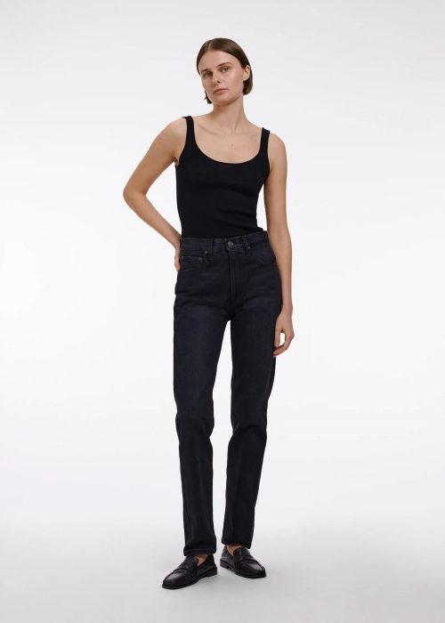 Jean droit taille haute