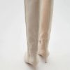 Bottes à talon en cuir bout pointu