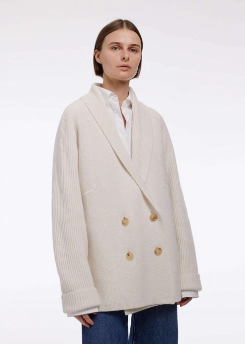 Cardigan style blazer cashmere