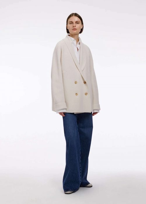 Cardigan style blazer cashmere