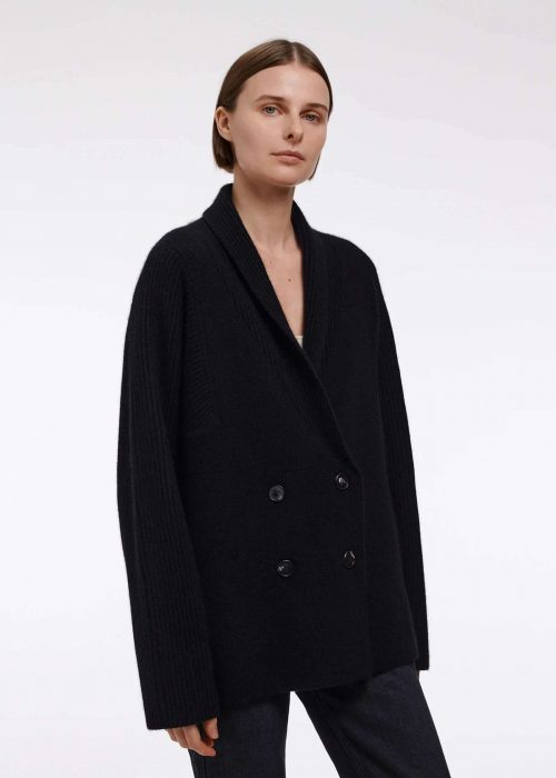 Cardigan style blazer cashmere